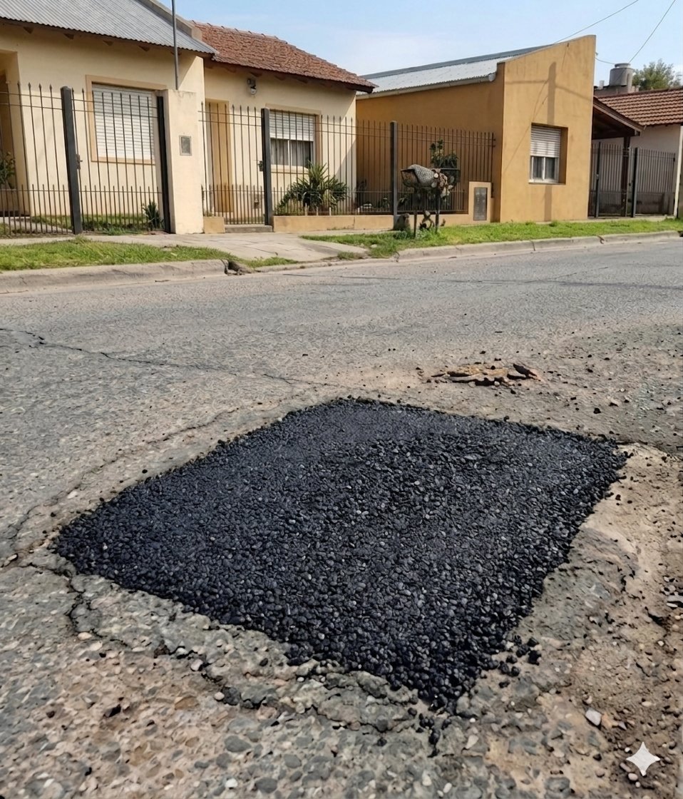 Después - bache reparado con BACHEX